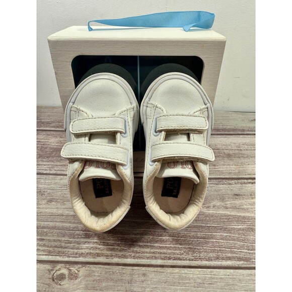 Polo Ralph Lauren Baby Crib Shoes Girls Vintage Box White Pink Size 4 - Picture 2 of 16